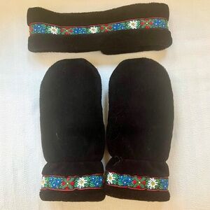 Mitten Set, Polar Mitts Mittens and Ear Band